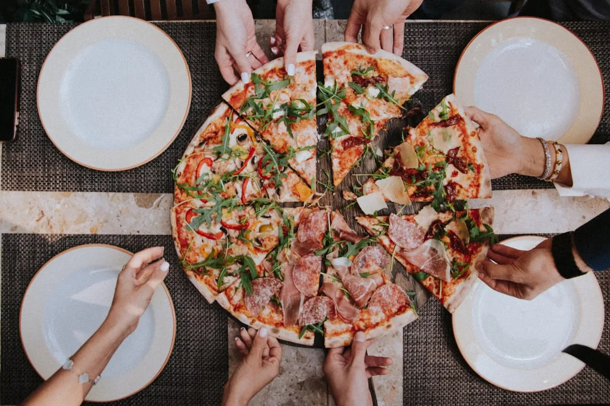 Friss alapanyagokból készült pizza